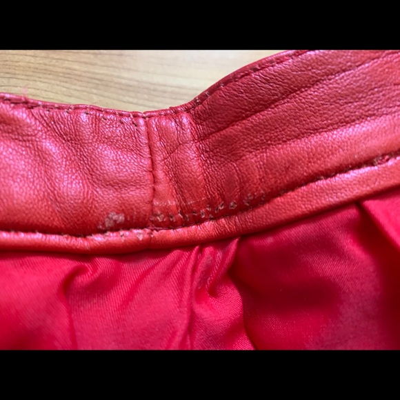 Leather Ruching Skirt - Picture 7 of 8
